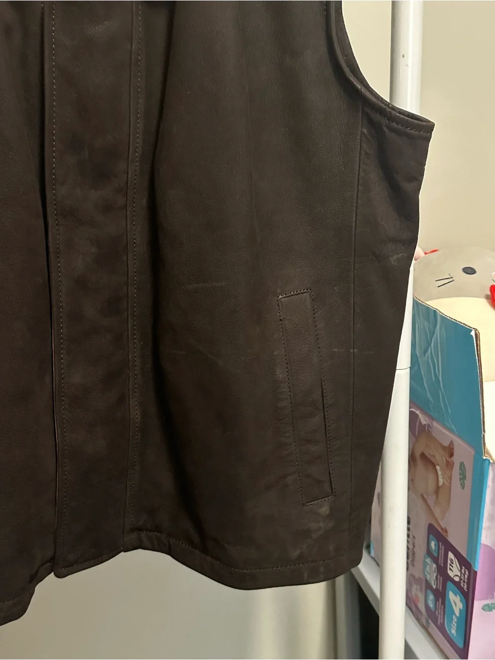 Cremieux Brown Genuine Leather Vest size 38 XL
